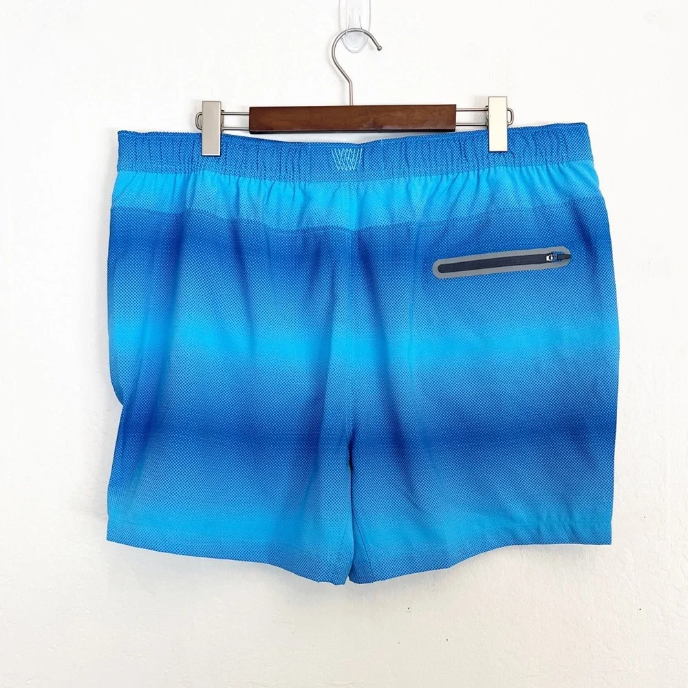 •MACK WELDON• NWOT Blue‎ Waterslide Pulse Stripe Swim Trunks Shorts Size XXL